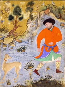 Mand med salukihund 宗教的イスラム教 Oil Paintings